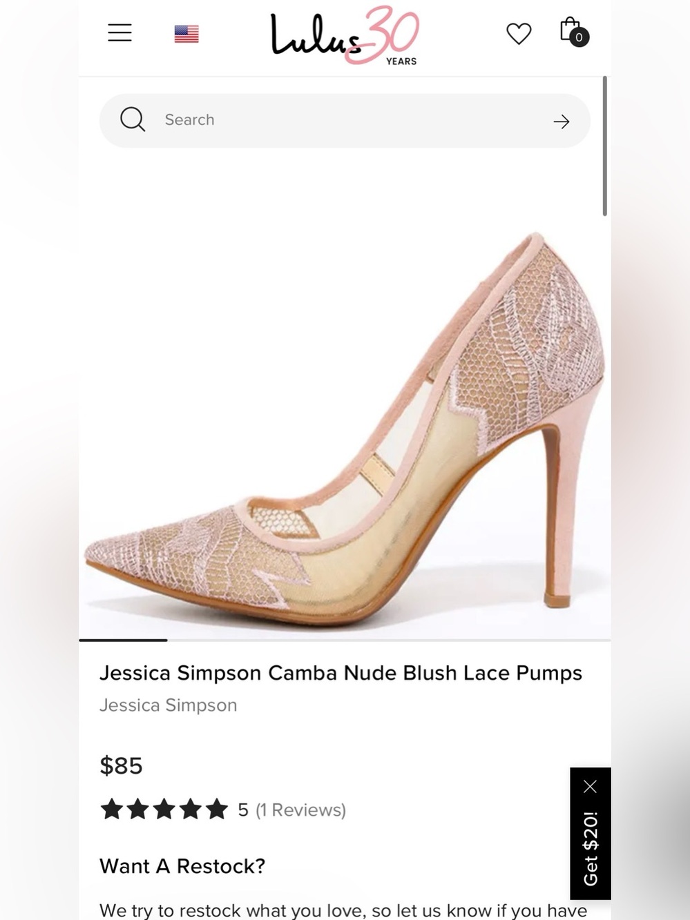 Jessica Simpson Nude Pink Lace Pointed Toe Pumps